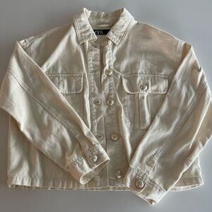 Zara crop denim jacket NWOT